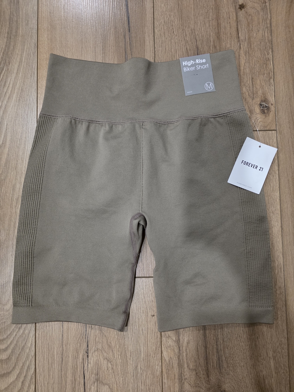 Taupe High-Rise Bike Shorts